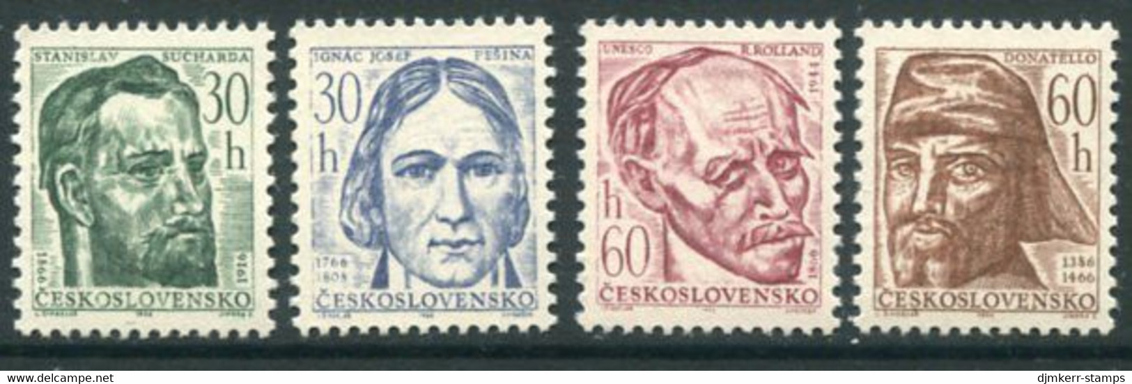 CZECHOSLOVAKIA 1966 Personalities  MNH / **.  Michel  1598-601 - Unused Stamps