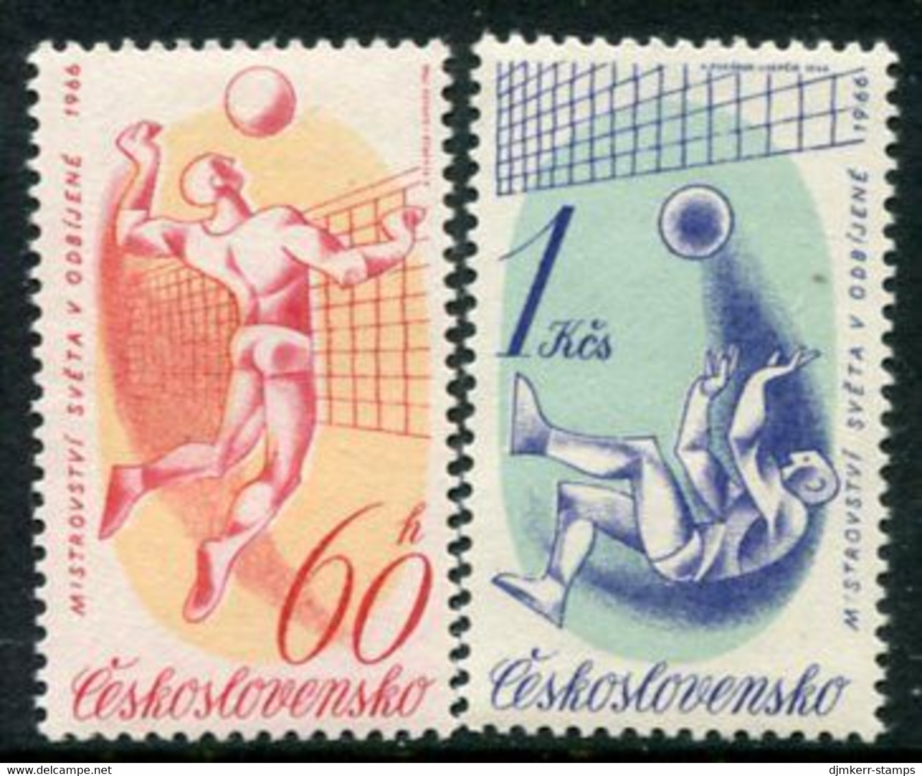 CZECHOSLOVAKIA 1966 Volleyball World Championship  MNH / **.  Michel  1596-97 - Ungebraucht
