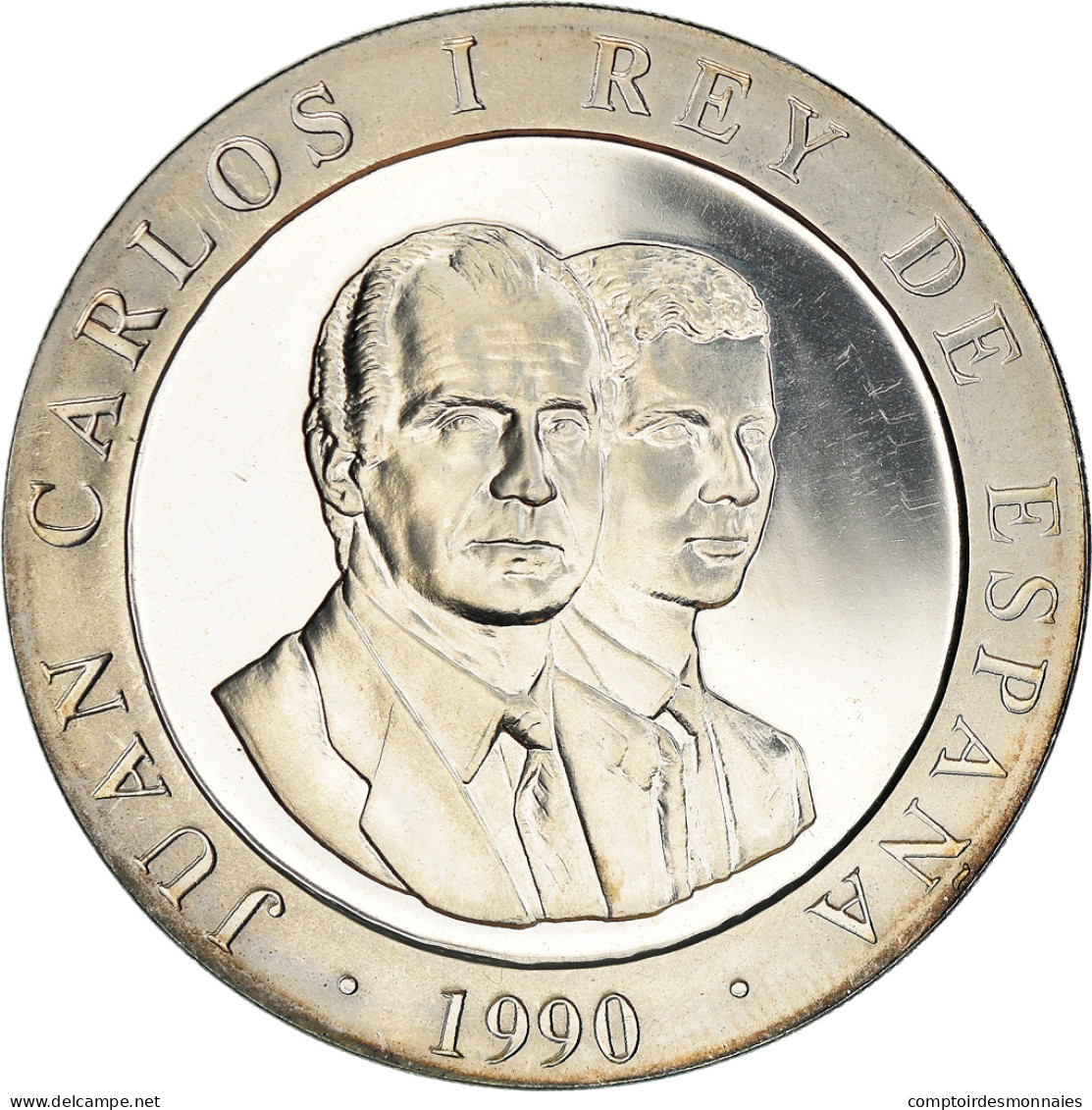 Monnaie, Espagne, Juan Carlos I, 2000 Pesetas, 1990, BE, SPL, Argent, KM:859 - 2 000 Pesetas