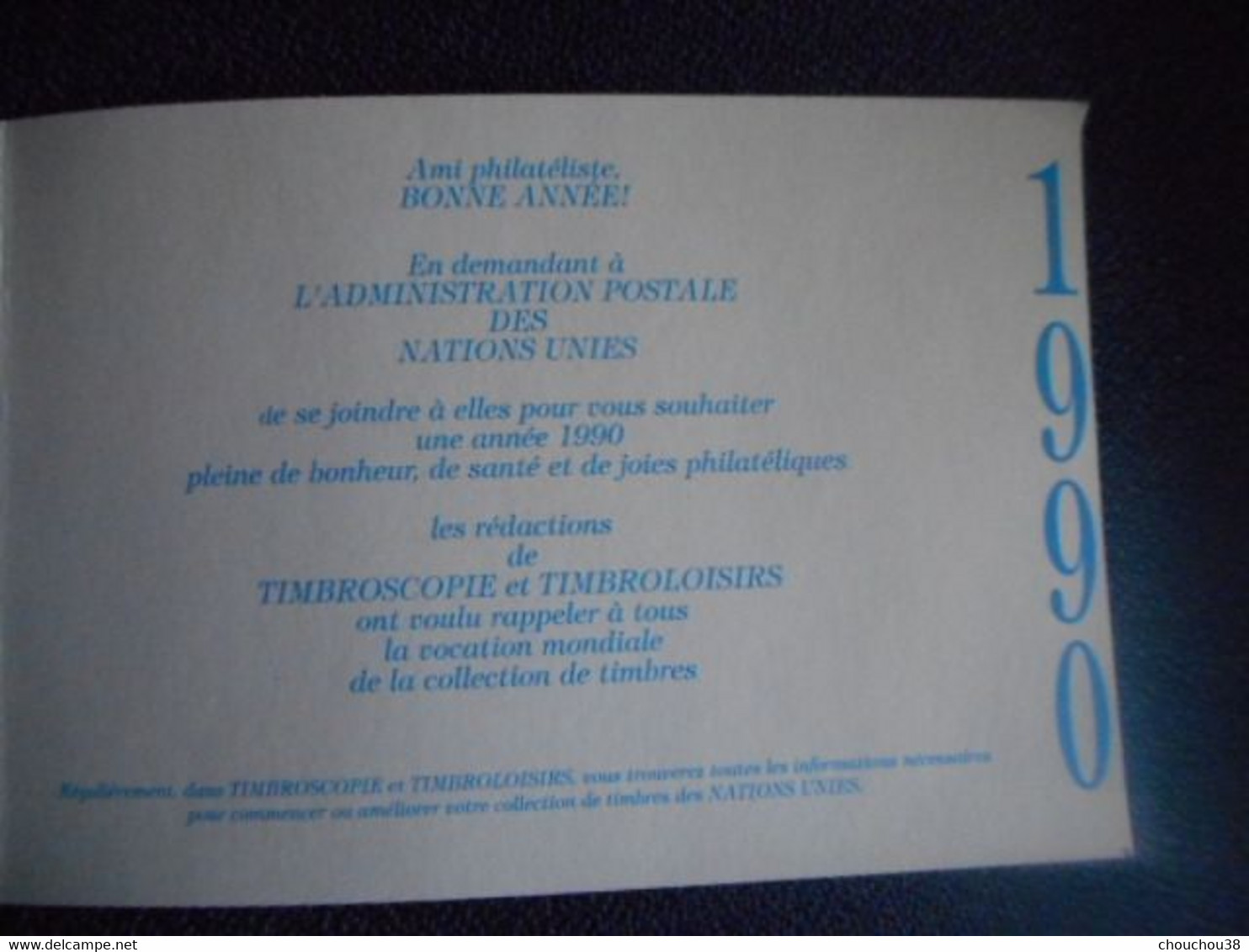 Carte Voeux NATIONS UNIES 1990 - Timbre DROITS De L'HOMME - Storia Postale