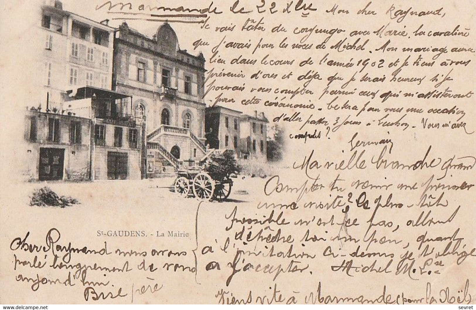 St-GAUDENS. - La Mairie. Carte Pionnière RARE - Saint Gaudens