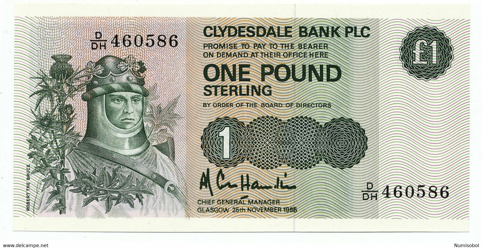 SCOTLAND - 1 Pound 25. 11. 1985. P211c, UNC. (SC011) - 1 Pound