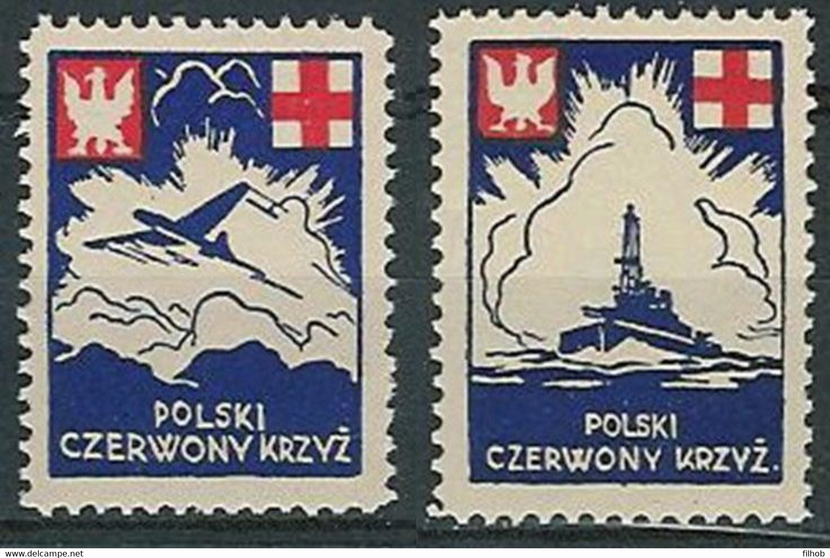 Poland Label - PCK (L087): Polish Red Cross (a+b) - Other & Unclassified