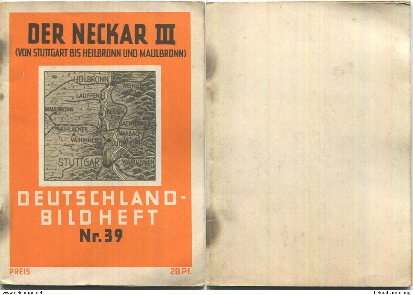 Nr.39 Deutschland-Bildheft - Der Neckar III (Von Stuttgart Bis Heilbronn Und Maulbronn) - Other & Unclassified