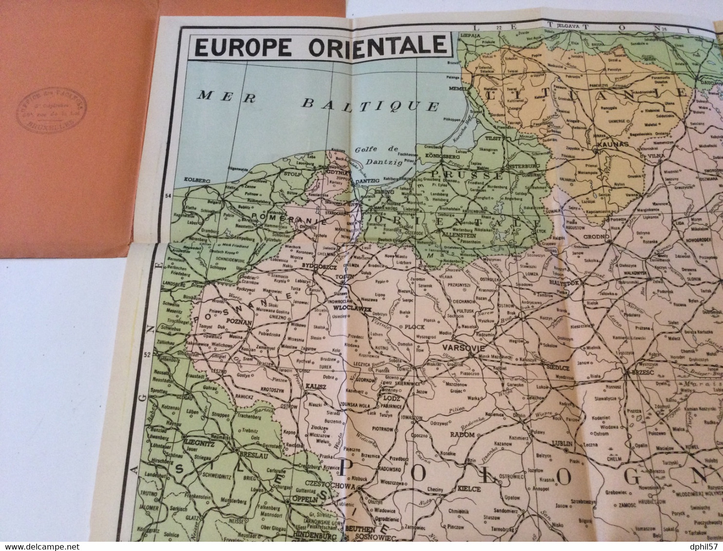 Ancienne Carte De L’Europe Orientale (édition De Rouck) - Geographische Kaarten