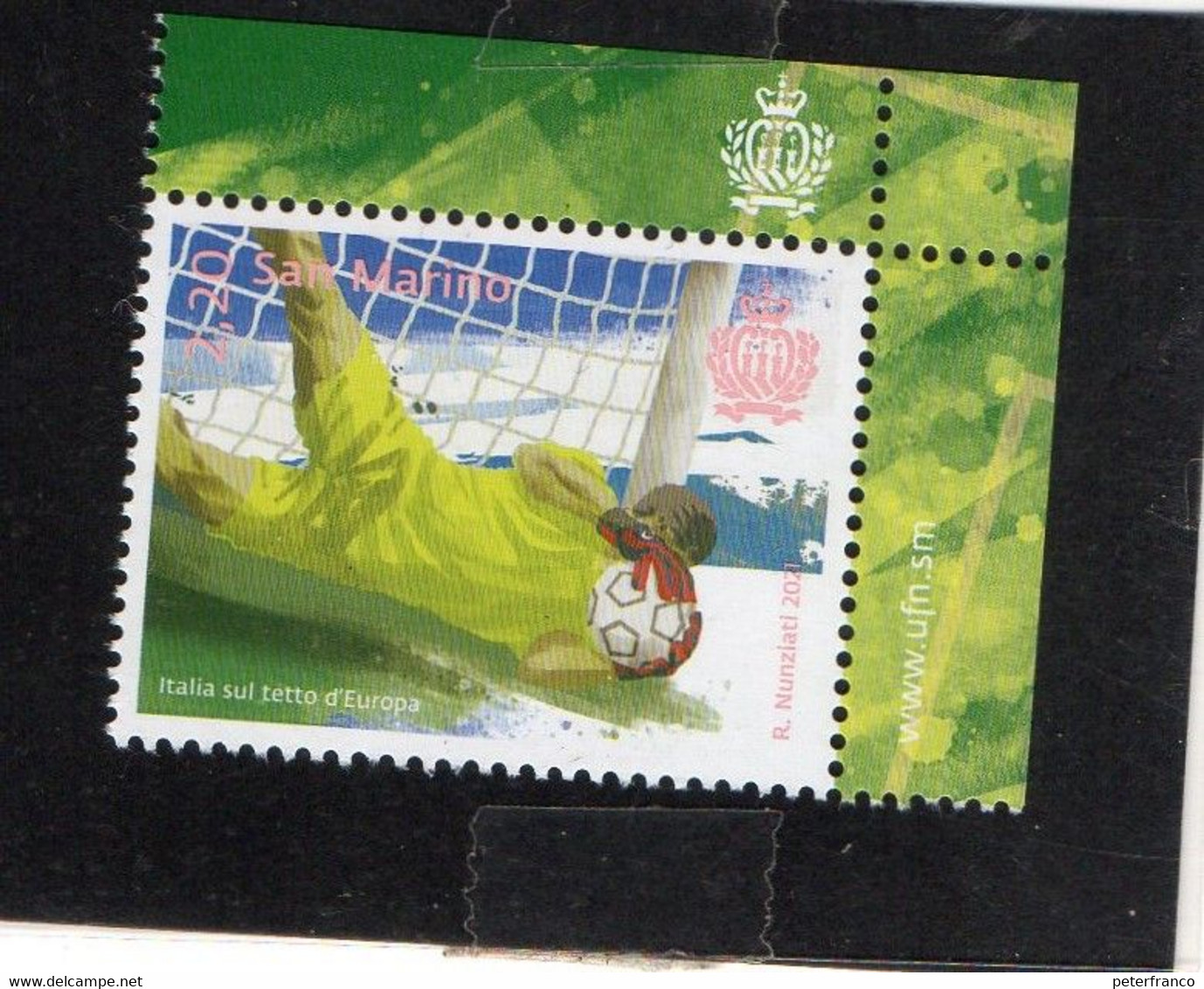 2021 San Marino - Italia Campione D'Europa - Unused Stamps