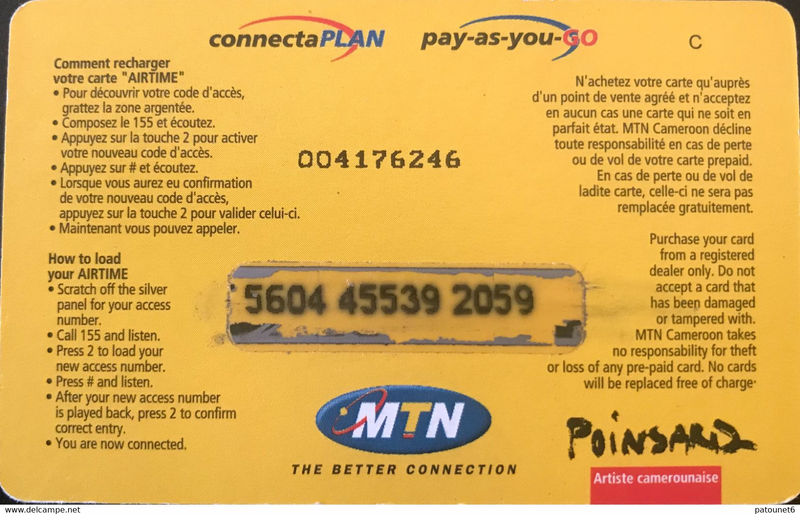 CAMEROUN  -  Recharge  -  MTN  -  Airtime  -  Pay-as-you-GO  -  10.000 F Cfa - Cameroon