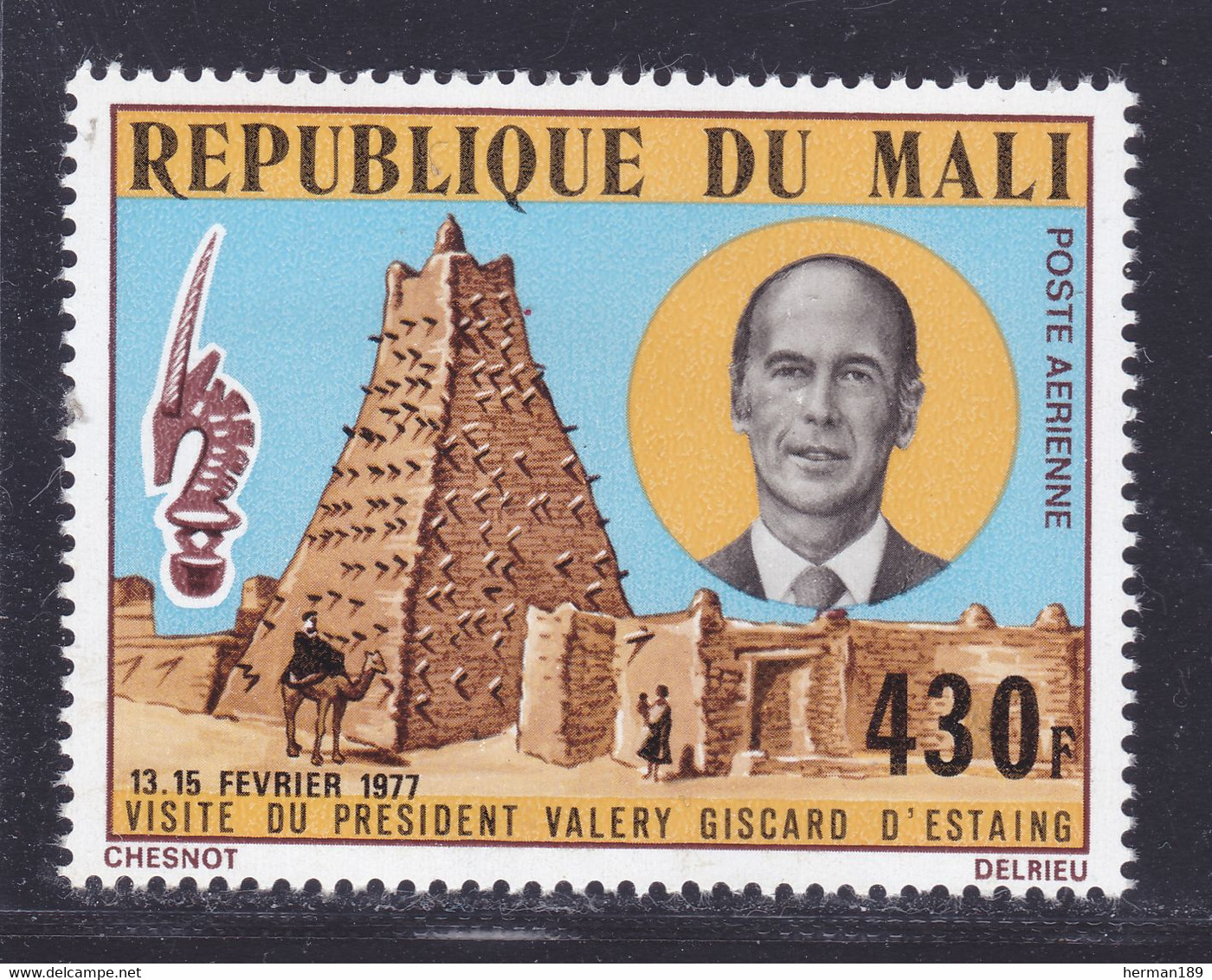 MALI AERIENS N°  291 ** MNH Neuf Sans Charnière, TB (D9905) Visite De V. Giscard D'Estaing - 1977 - Mali (1959-...)