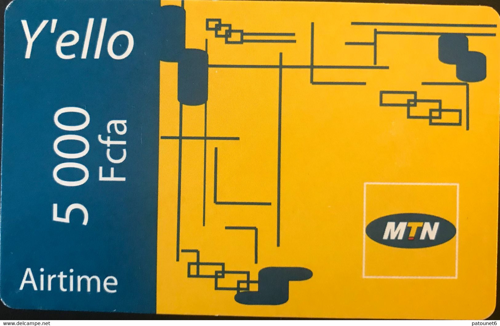 CAMEROUN  -  Recharge  -  MTN  - Airtime  -  Y'ello  -  5.000 .F Cfa - Cameroun