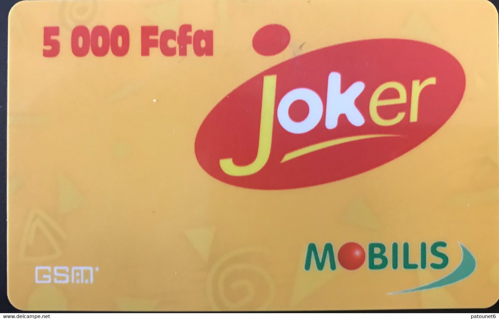 CAMEROUN  -  Recharge  -  MOBILIS  -  Joker  -  5.000 F Cfa - Cameroon