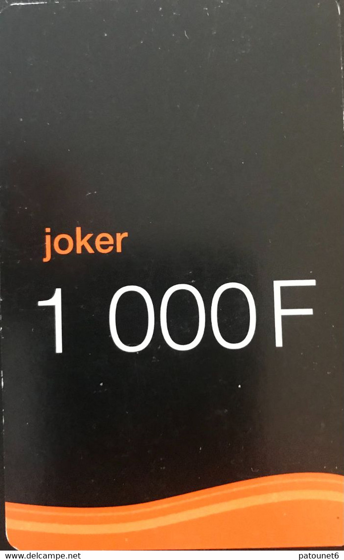 CAMEROUN  -  Recharge  - ORANGE  -  Joker  -  Noir  -  1.000 F - Camerún