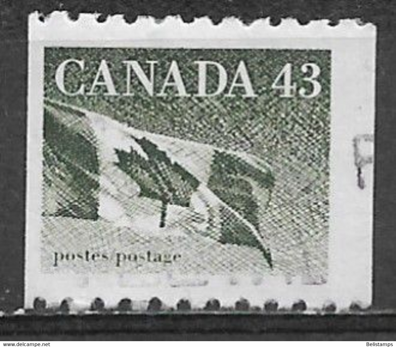 Canada 1992. Scott #1395 (U) Flag - Rollo De Sellos