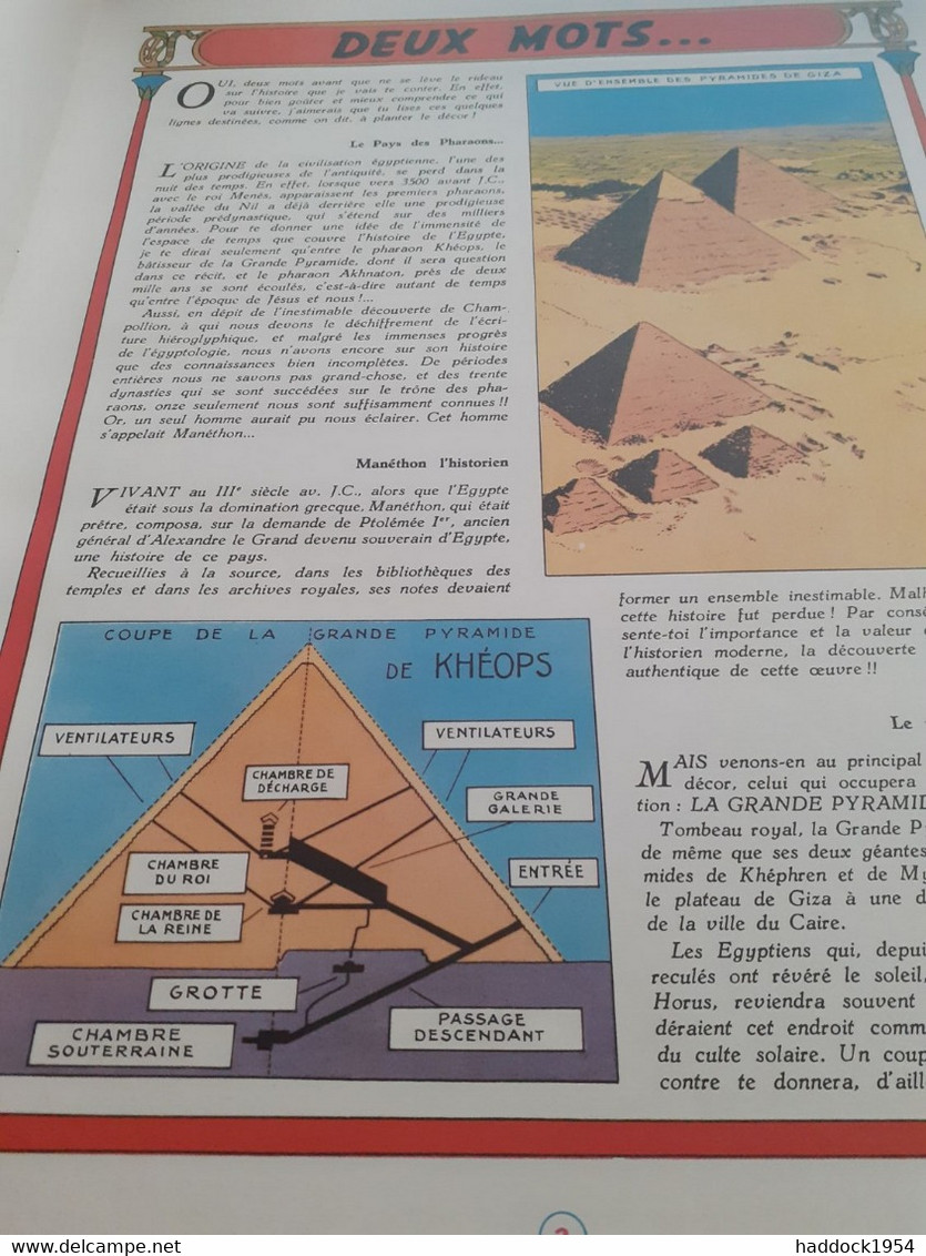 Le Mystère De La Grande Pyramide Tome 1 Le Papyrus De Manéthon E.P.JACOBS Blue Circle 1984 - Blake Et Mortimer