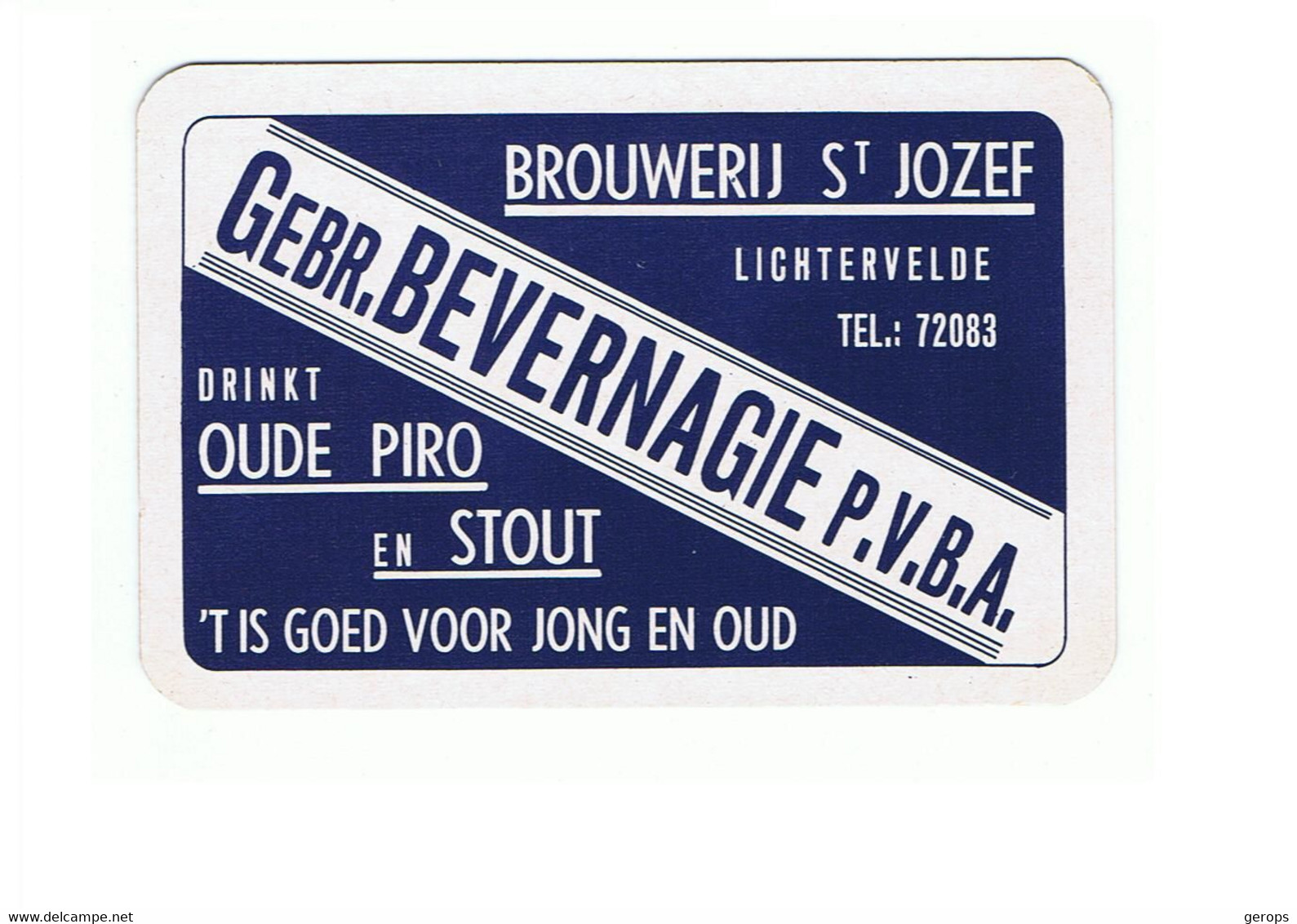 270a 1 Losse Speelkaart Brij. St Jozef Lichtervelde - Autres & Non Classés