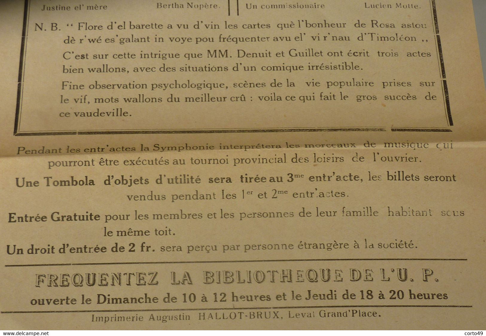 AFFICHE Pour UNE CONFERENCE PUBLIQUE à L' UNIVERSITE POPULAIRE De LEVAL -TRAHEGNIES (BINCHE) En 1936  - 6 Scans ! - Posters