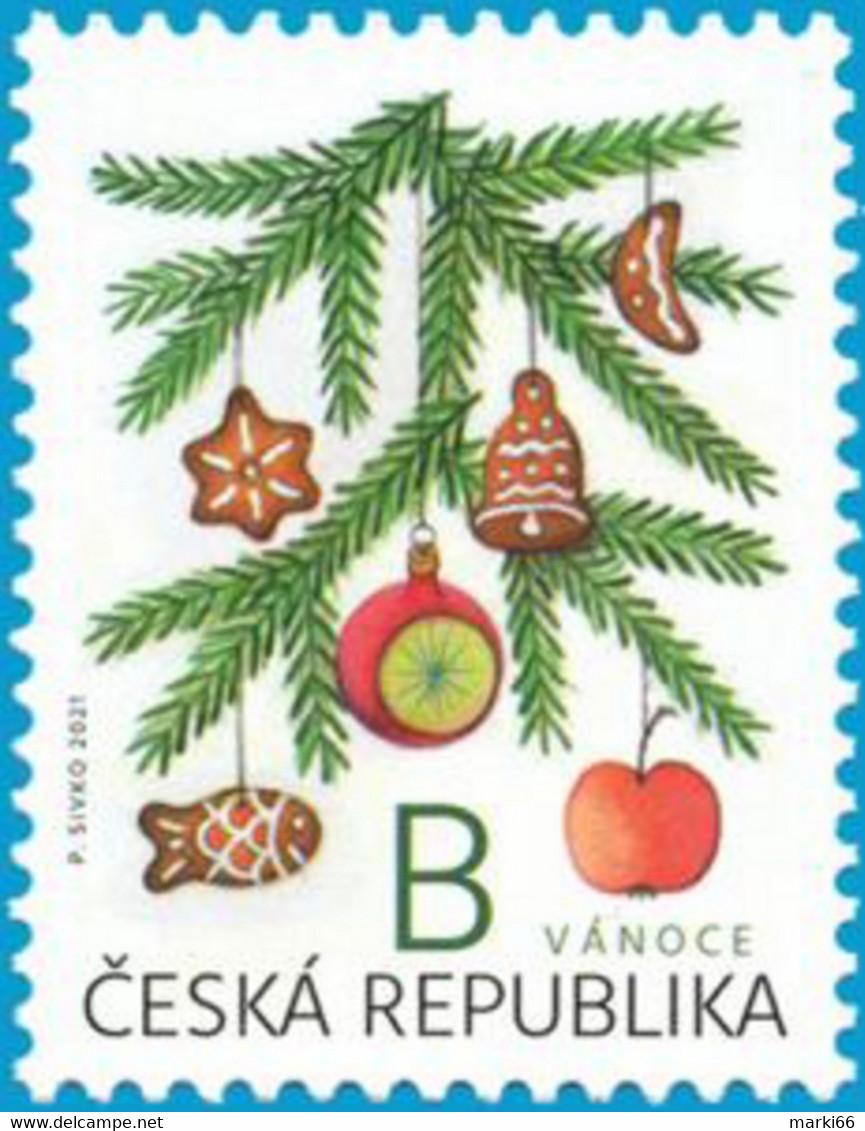 Czech Republic - 2021 - Christmas - Mint Scented Stamp With Spicy Scent - Unused Stamps