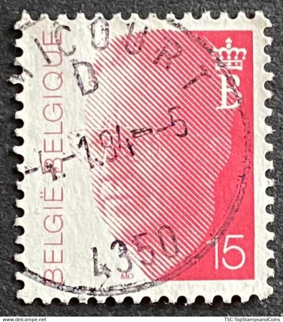 BEL2448U2 - King Baudouin 1st - 15 F Used Stamp - Belgium - 1992 - 1990-1993 Olyff