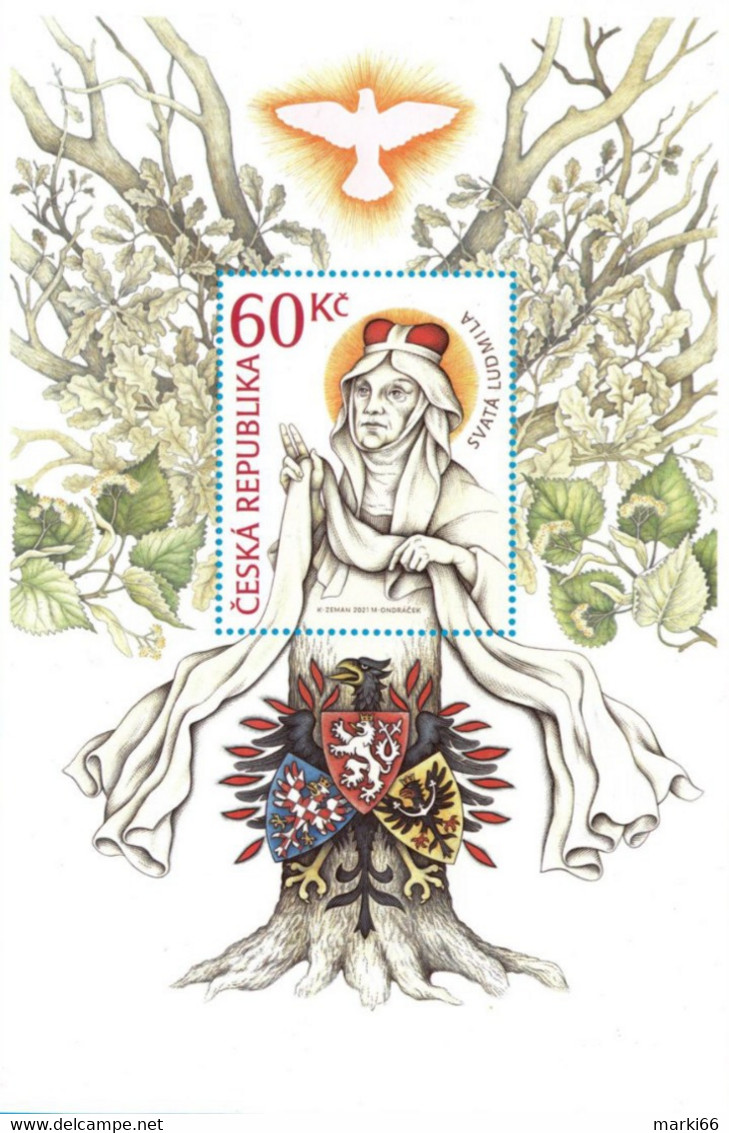 Czech Republic - 2021 - Saint Ludmila - Mint Souvenir Sheet - Neufs