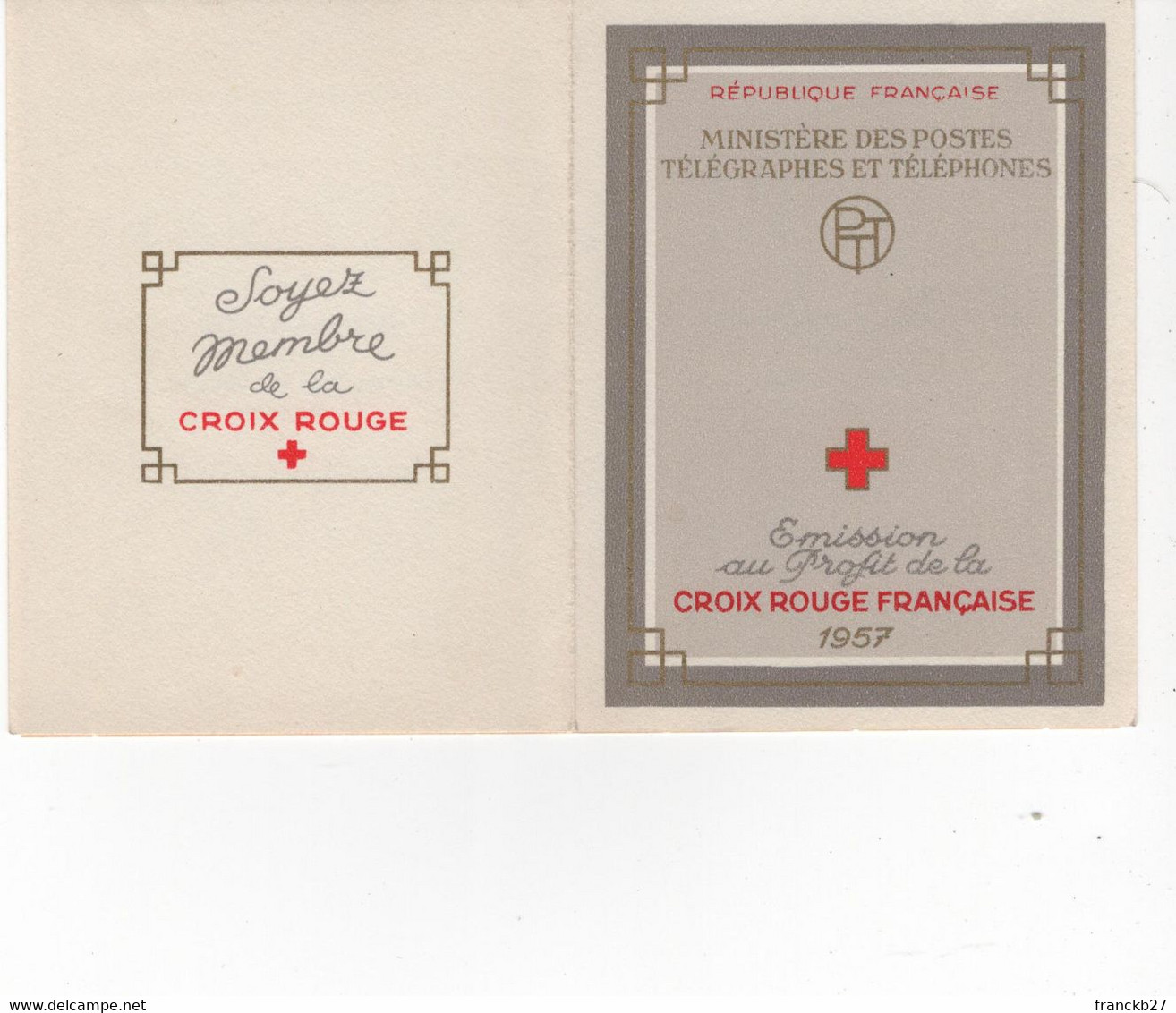 1957 - Carnet Croix Rouge - Etat Neuf - Red Cross