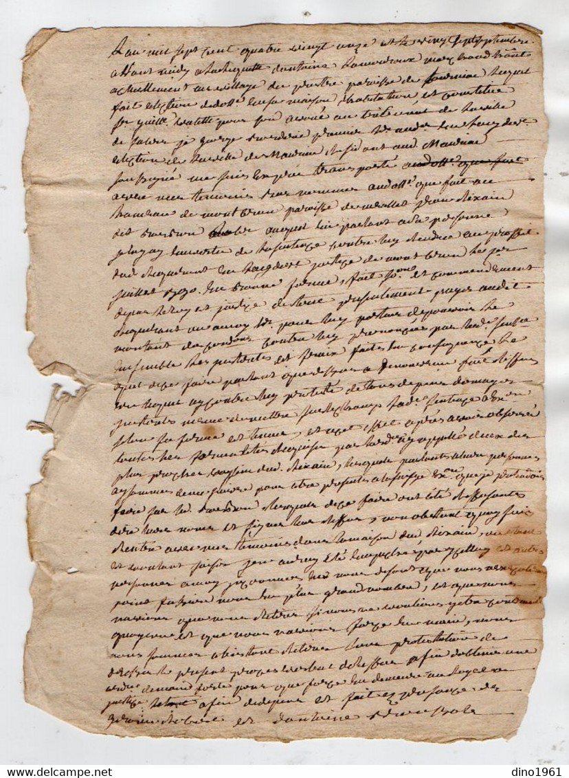 VP18.463 - Auvergne - MAURIAC - Acte De 1791 - Manuscrits