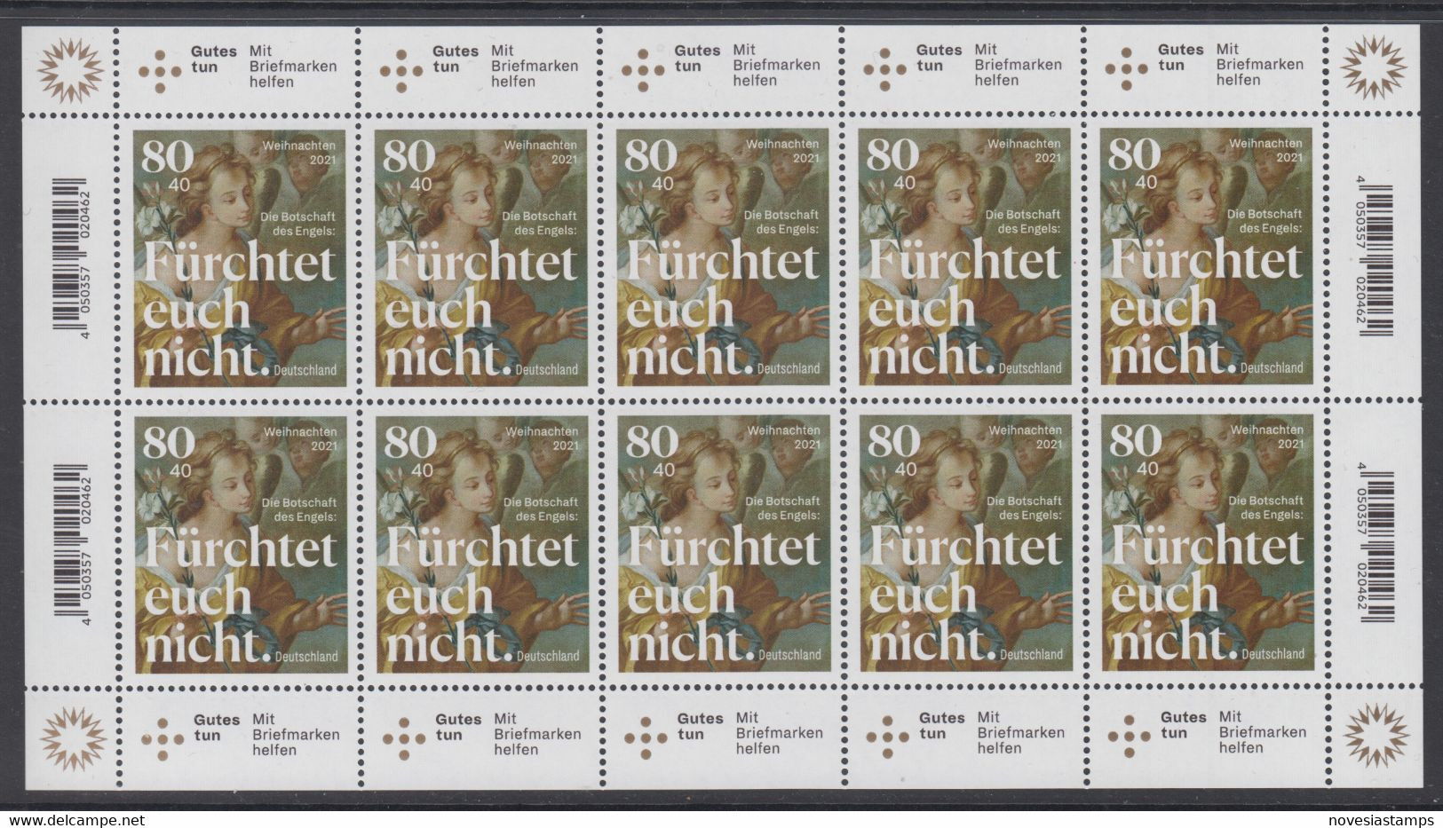 !a! GERMANY 2021 Mi. 3636 MNH SHEET(10) - Christmas - 2021-…