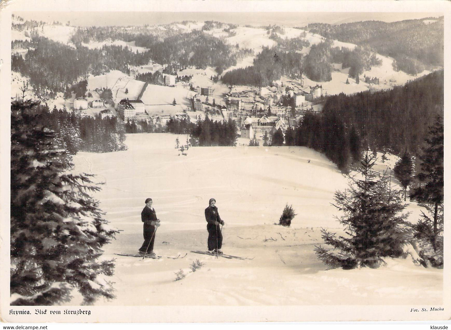 Krynica-Zdrój Blick Vom Kreuzberg 1944 - Pologne