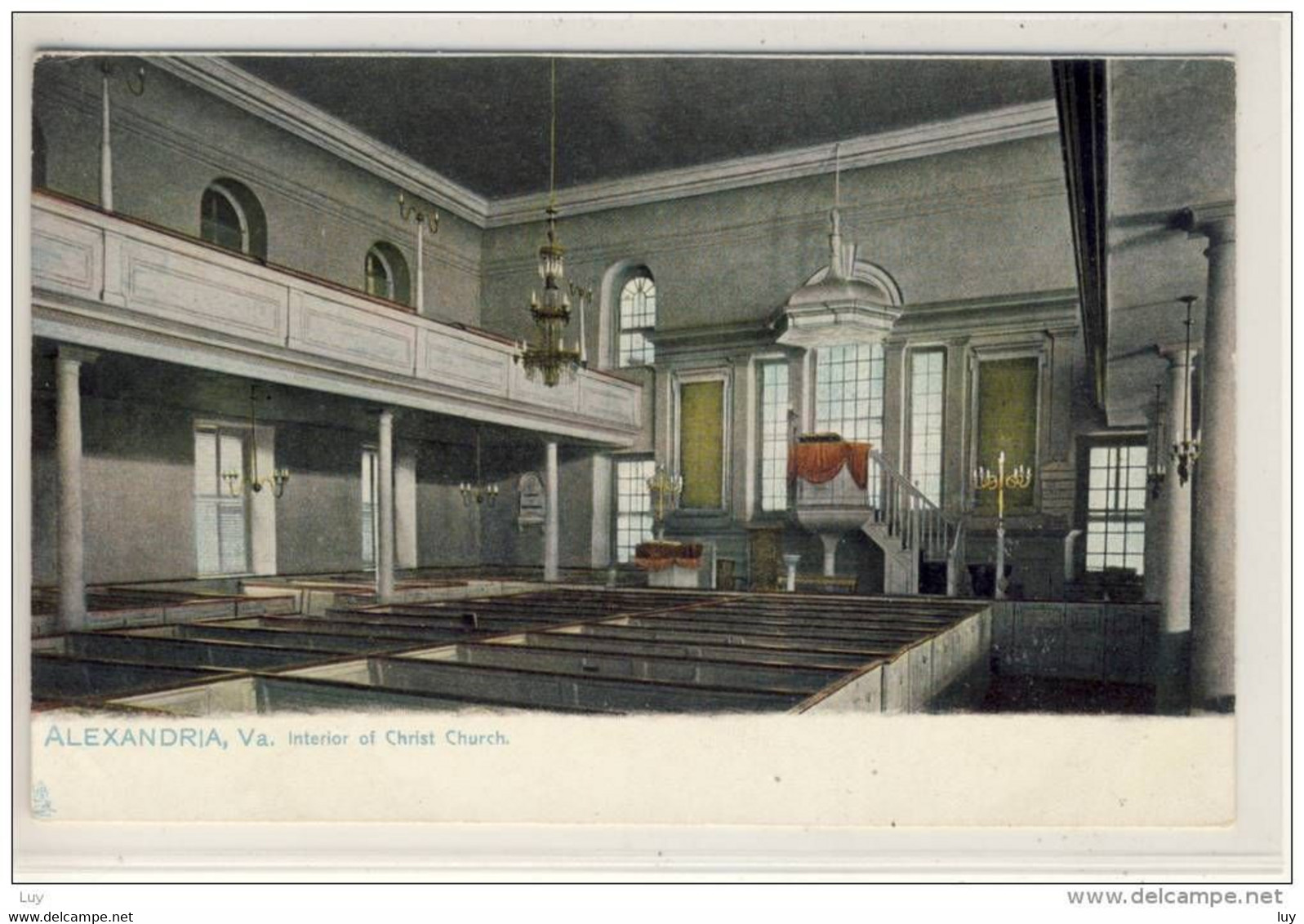 ALEXANDRIA, VA - Interior Of Christ Church ,  Tuck's Post Card - Alexandria
