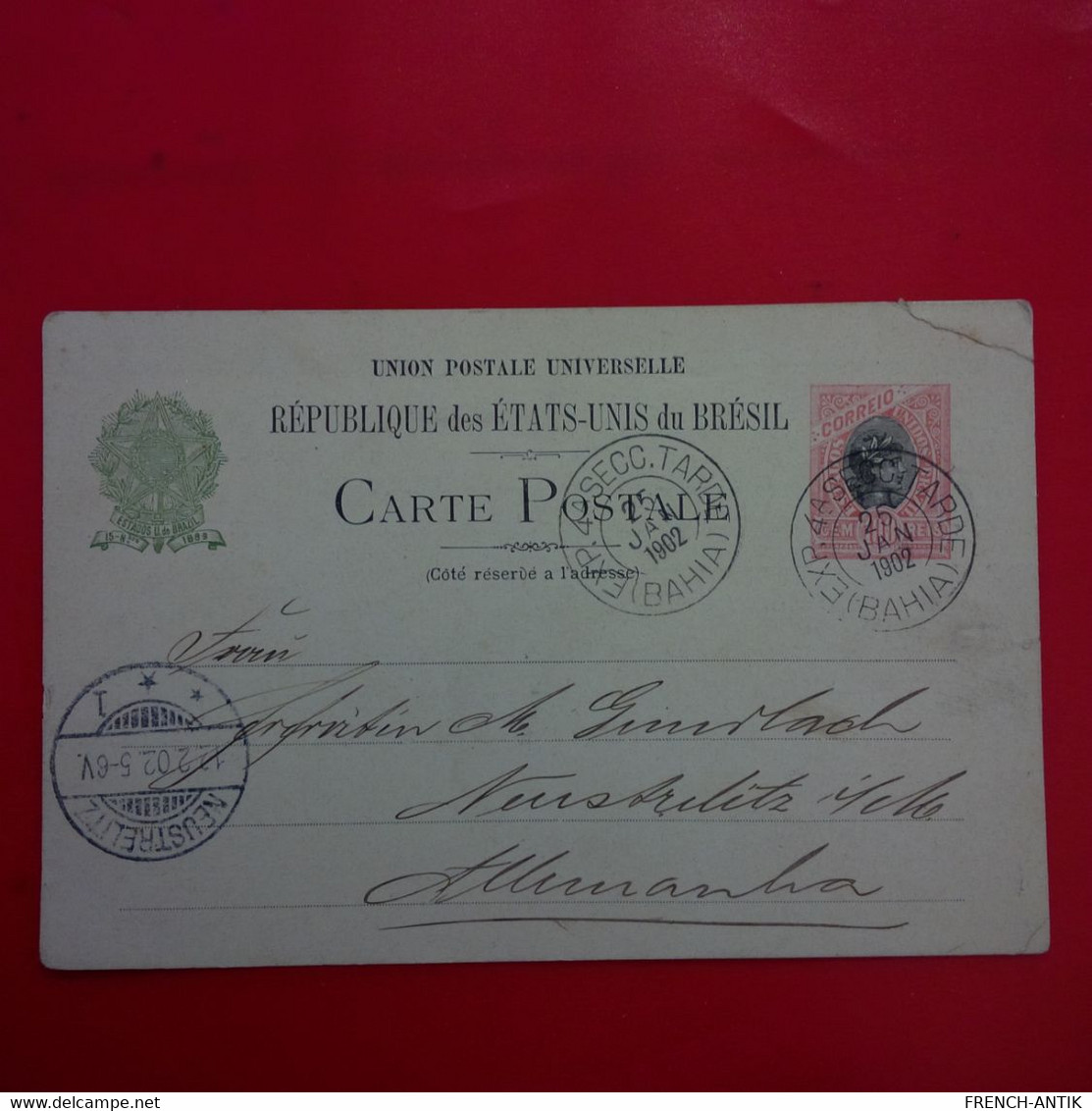ENTIER BRESIL BAHIA POUR NEUSTRELITZ - Lettres & Documents