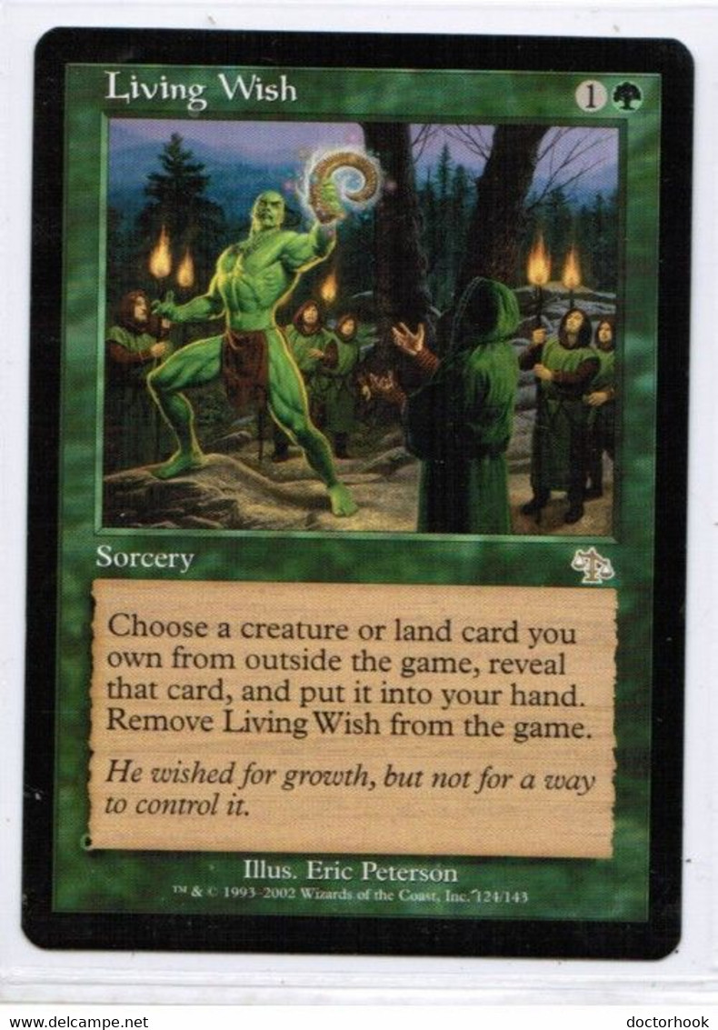 MAGIC The GATHERING  "Living Wish"---JUDGMENT (MTG--119-7) - Sonstige & Ohne Zuordnung