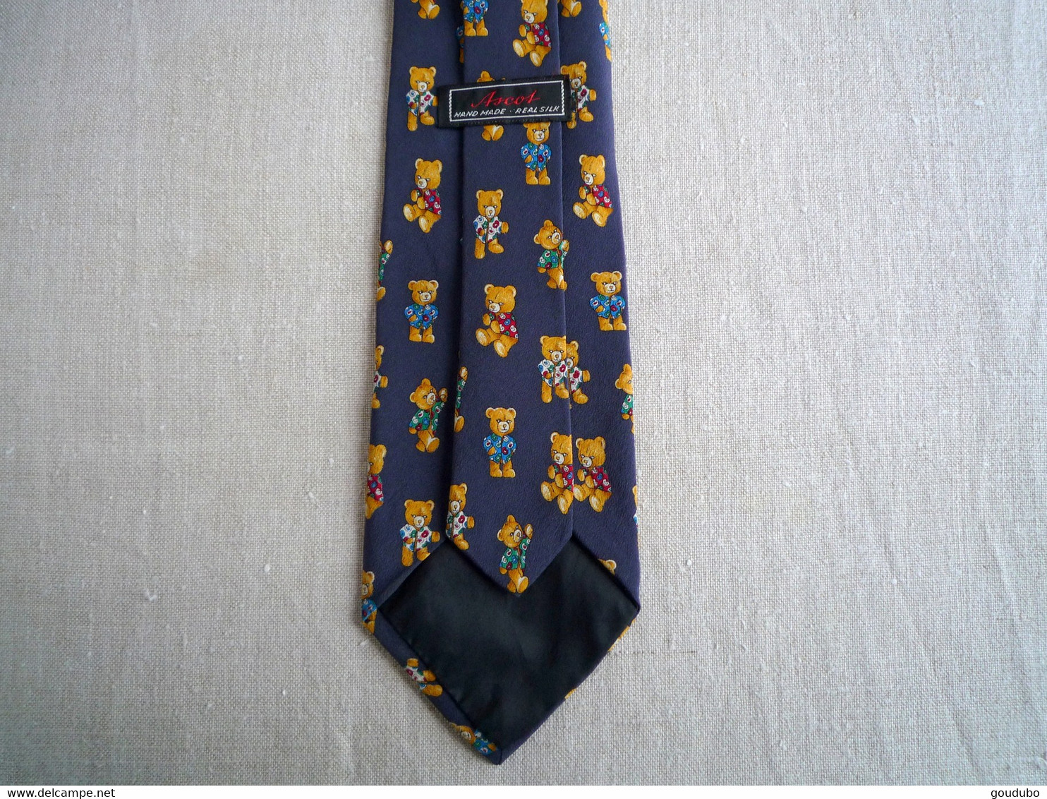 Cravate Oursons Hand Made Faite Main Soie - Krawatten