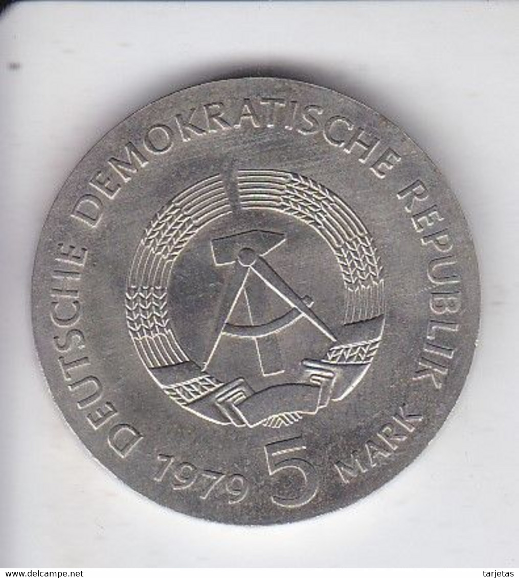 MONEDA DE ALEMANIA DEMOCRATICA DE 5 MARK DEL AÑO 1979 (COIN) ALBERT EINSTEIN - 5 Mark