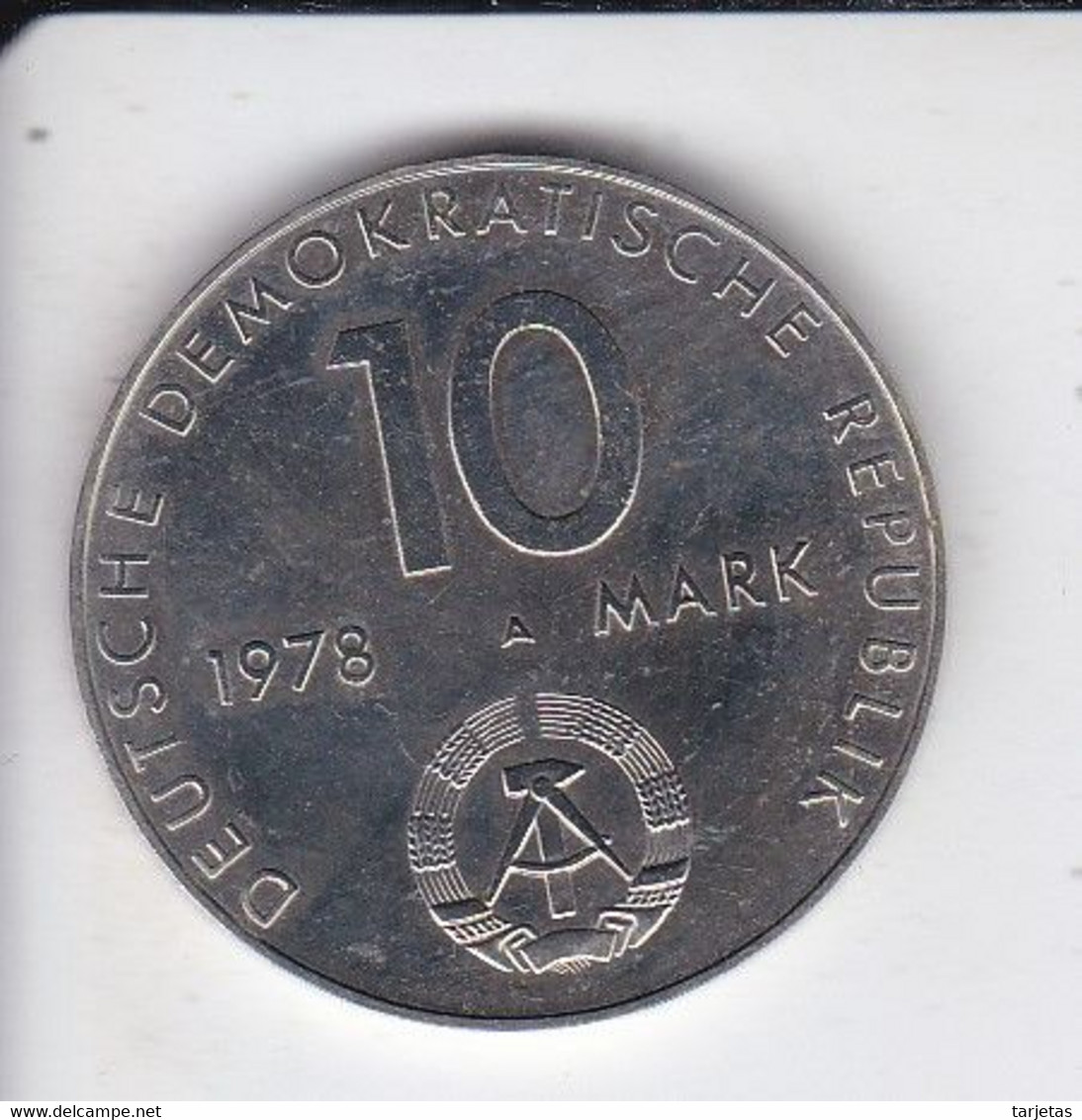 MONEDA DE ALEMANIA DEMOCRATICA DE 10 MARK DEL AÑO 1978 (COIN) UDSSR-DDR - 5 Mark