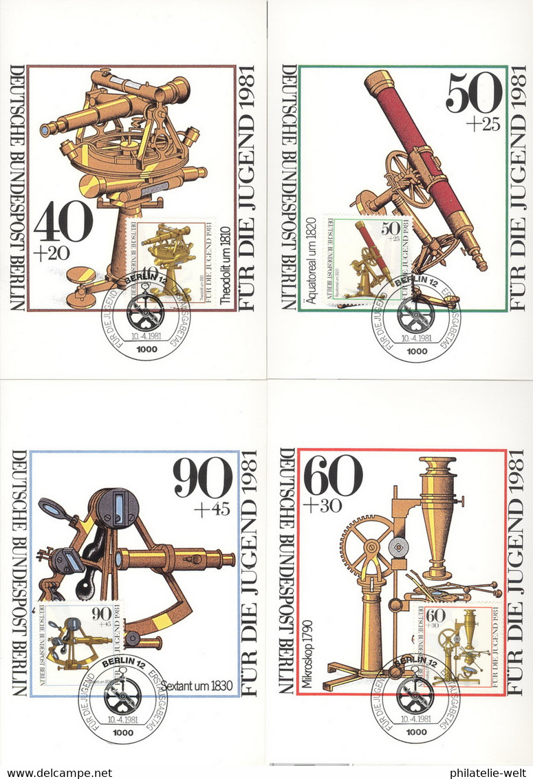 Berlin 641/44 Maximumkarten - Maximum Cards