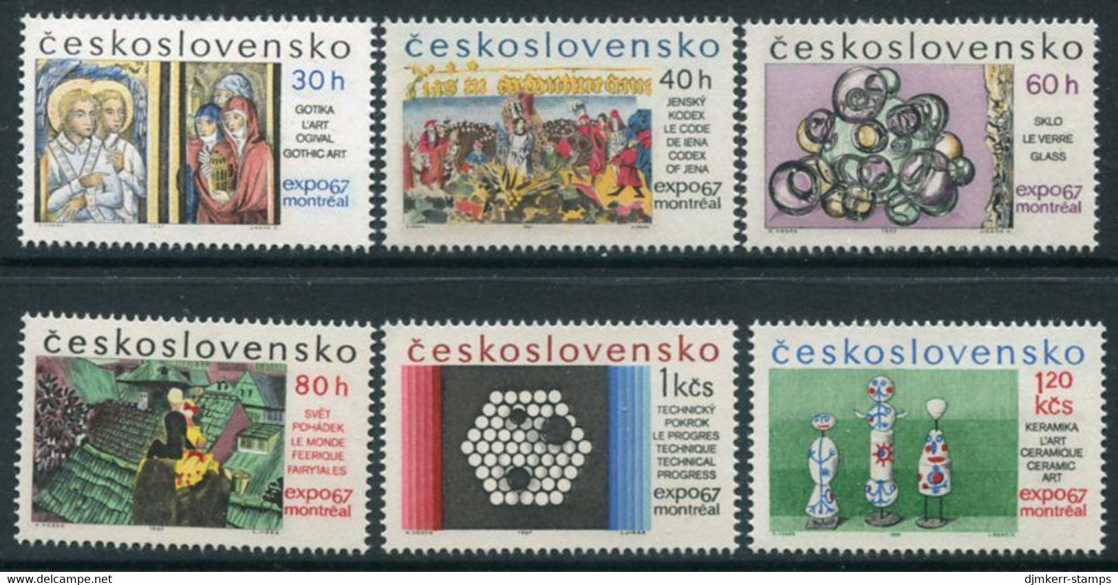 CZECHOSLOVAKIA 1967 EXPO '67 Montreal  MNH / **.  Michel  1694-99 - Nuevos