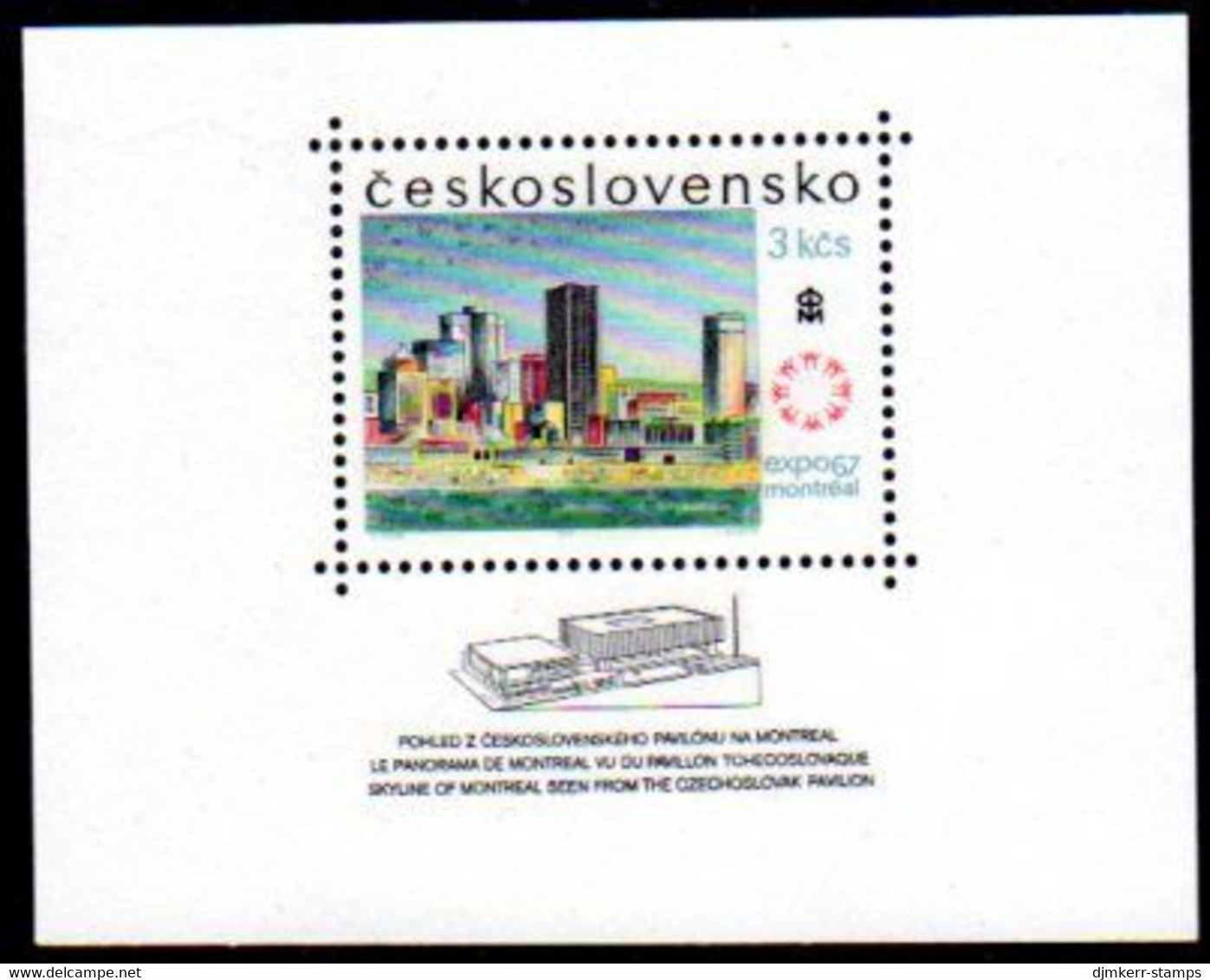 CZECHOSLOVAKIA 1967 EXPO '67 Montreal Block MNH / **.  Michel  Block 26 - Neufs