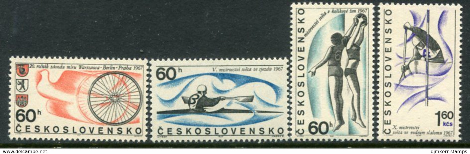 CZECHOSLOVAKIA 1967 Sports Championships MNH / **.  Michel  1701-04 - Neufs