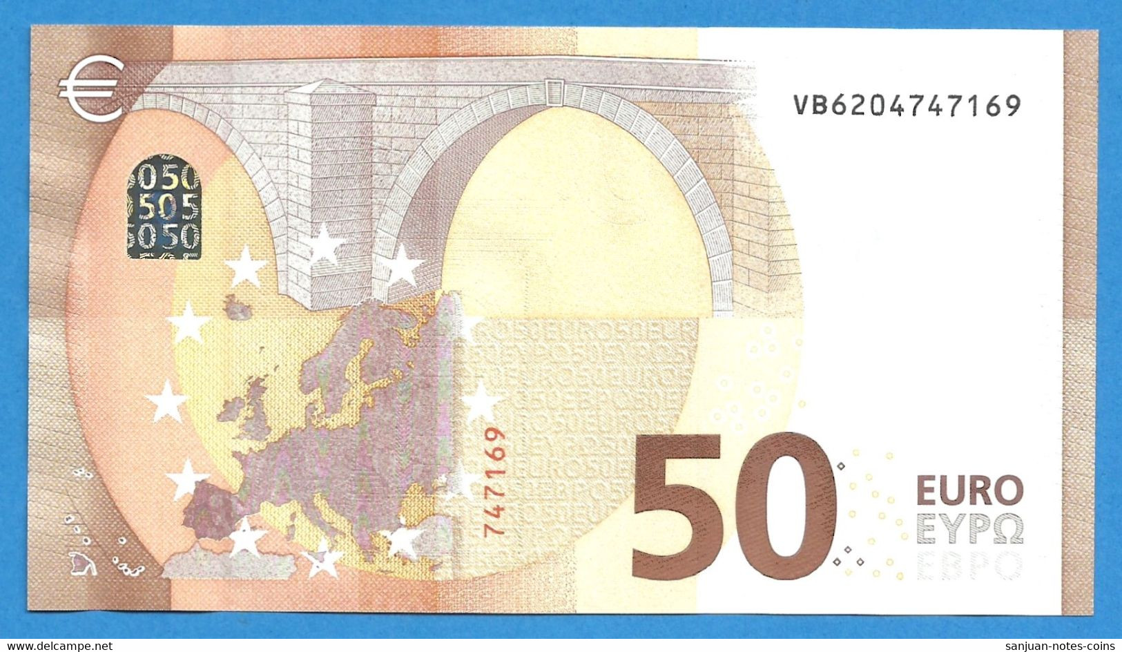 50 EURO SPAIN DRAGHI VB-V015A1 UNC-FDS (D128) - 50 Euro