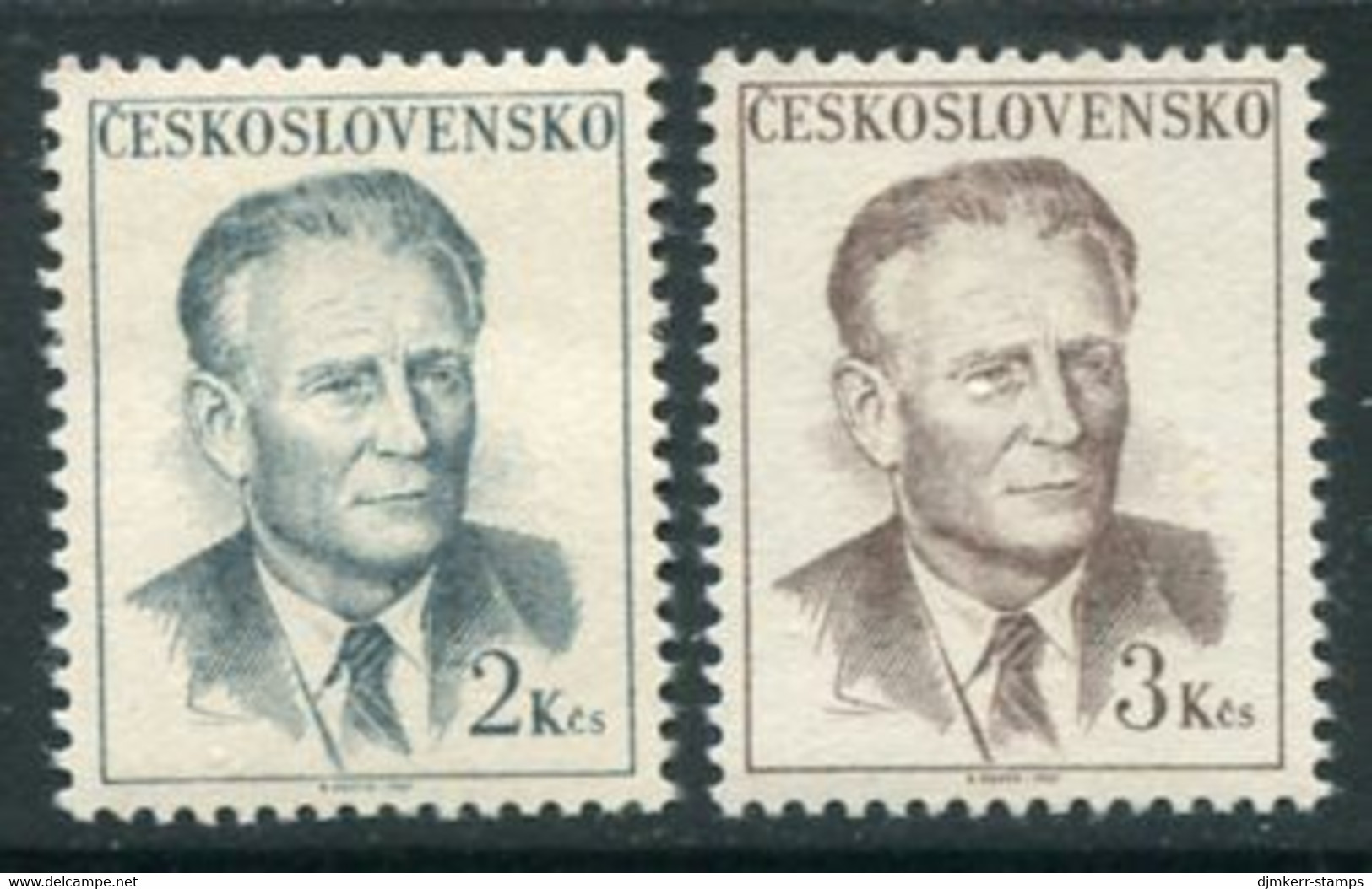 CZECHOSLOVAKIA 1967 Definitive: President Novotny MNH / **.  Michel  1753-54 - Ungebraucht