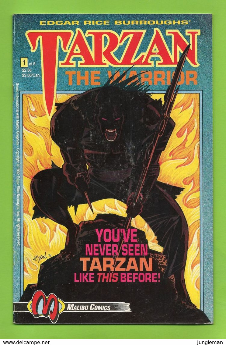 Tarzan The Warrior # 1 - Malibu Comics - In English - Pencils Neil Vokes - March 1992 - Very Good TBE / Neuf - Altri Editori