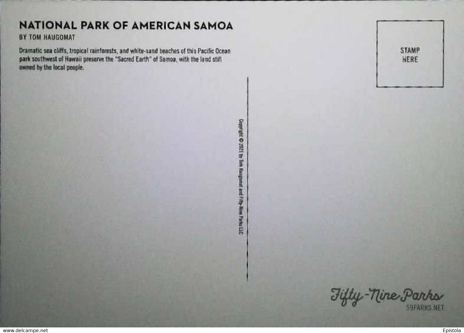 ► National Park Of AMERICAN - SAMOA (USA) - Pacific  Island - Amerikaans-Samoa