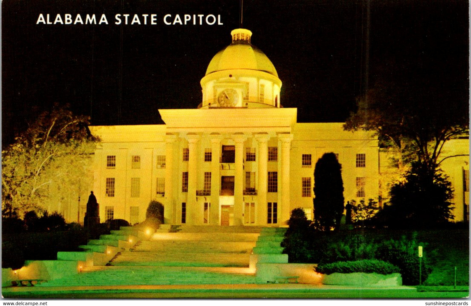 Alabama Montgomery State Capitol At Night - Montgomery