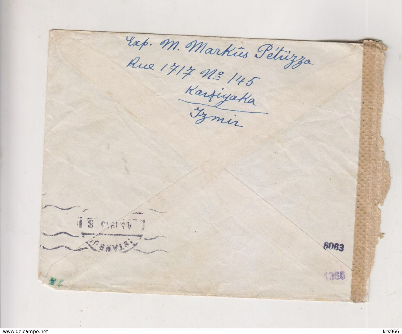 TURKEY 1943 KARSIYAKA Censored Cover To GERMANY AUSTRIA - Briefe U. Dokumente