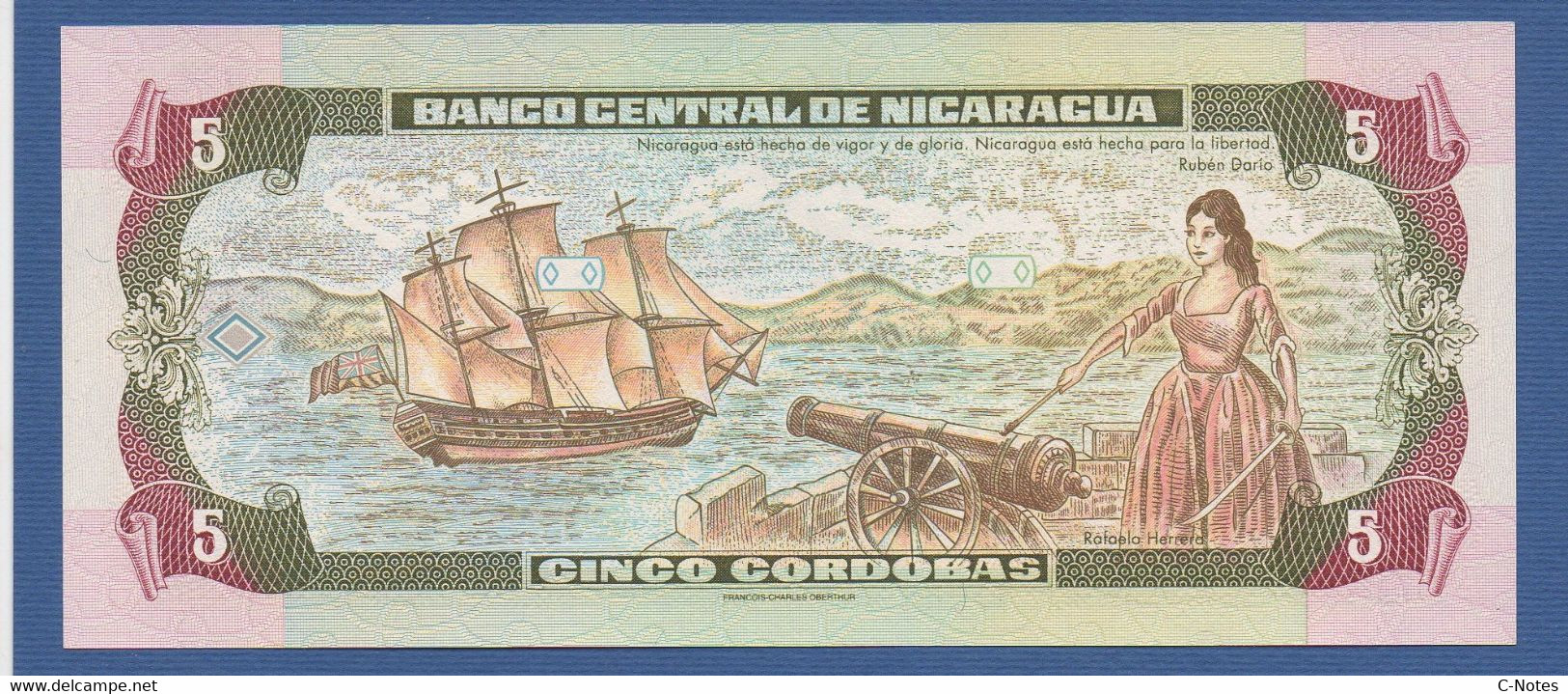 NICARAGUA - P.180 – 5 Córdobas 1995 UNC Serie B 011554984 - Nicaragua