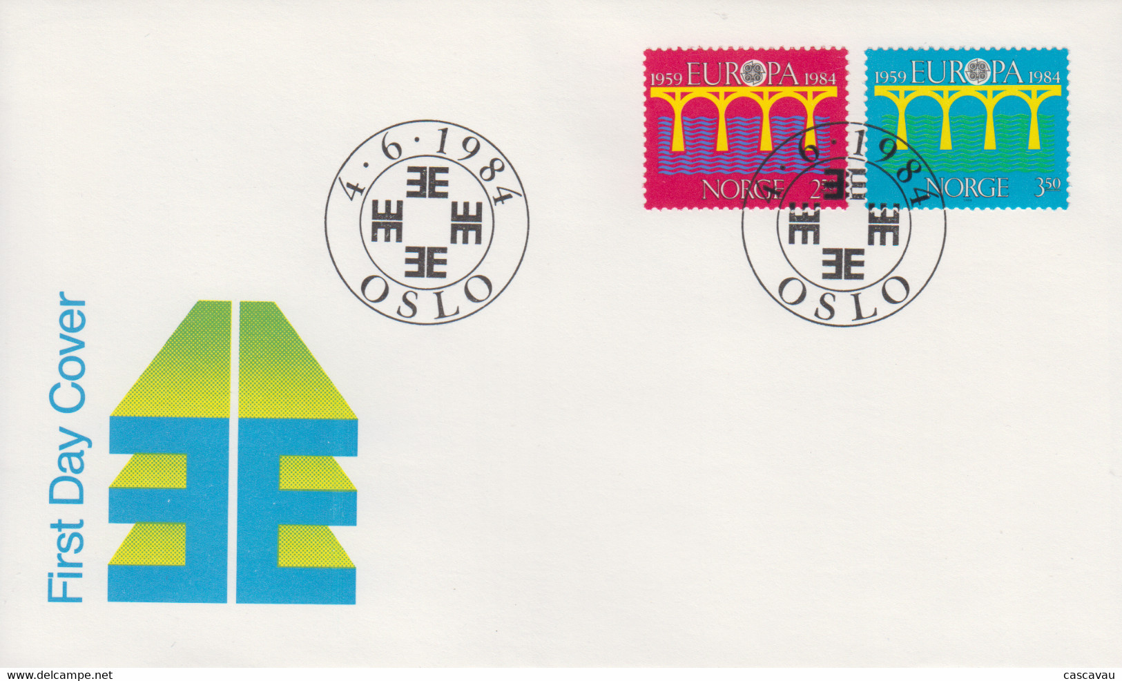 Enveloppe  FDC  1er  Jour    NORVEGE     EUROPA    1984 - FDC