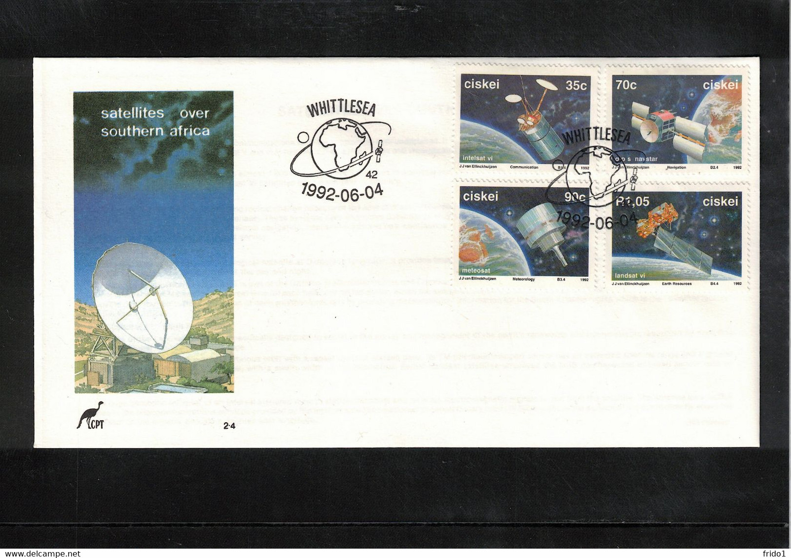 Ciskei 1992 Space / Raumfahrt Satellites Over Southern Africa FDC - Africa
