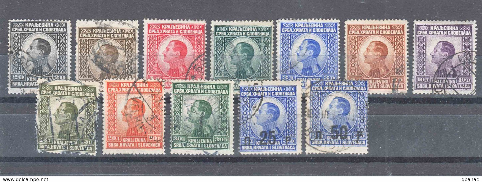 Yugoslavia Kingdom 1924 Mi#176-185 And 1925 Mi#186-187 Used - Gebruikt