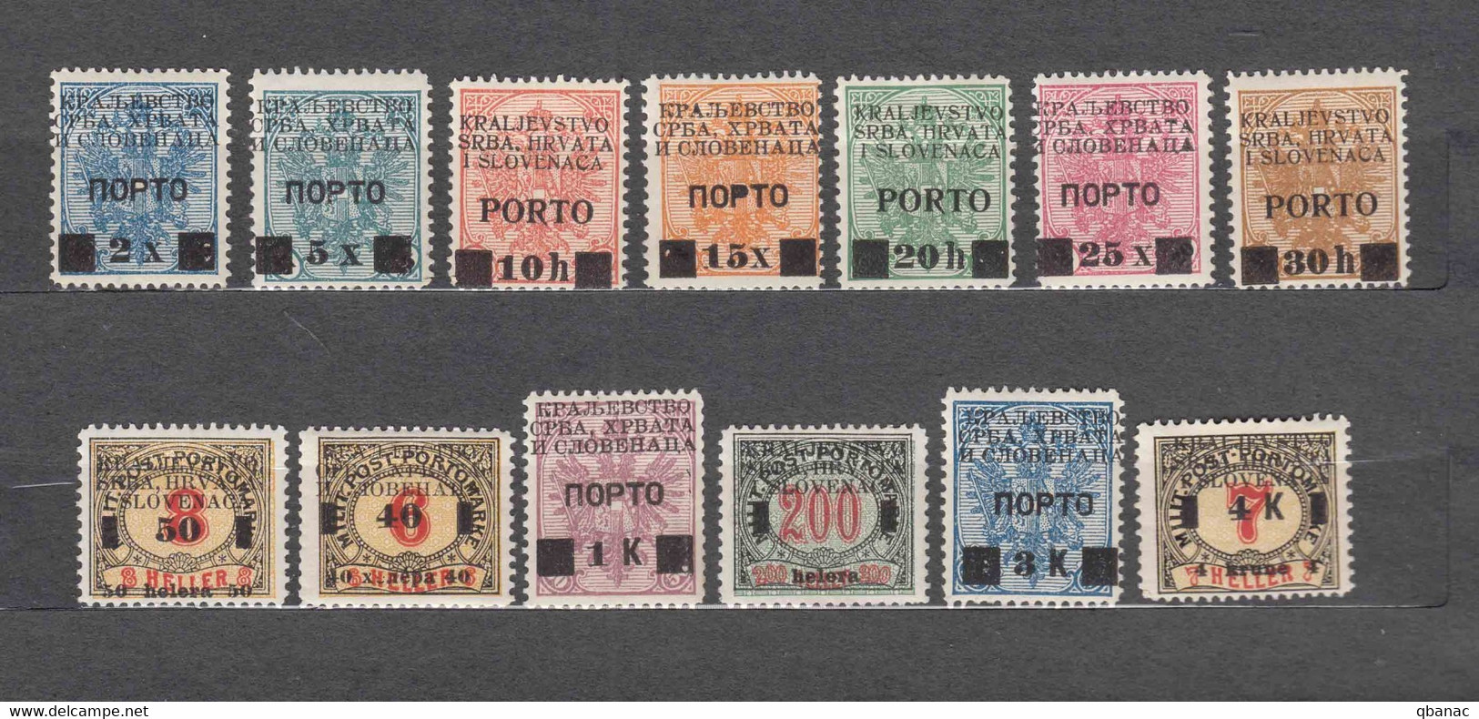 Yugoslavia Kingdom SHS, 1919 Issues For Bosnia Porto Mi#14-26 Mint Hinged - Nuovi