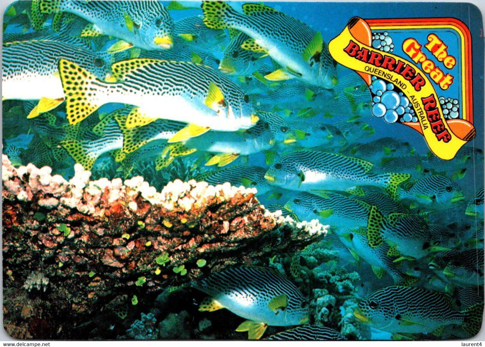 (1 B 29)  Australia - QLD - Great Barrier Reef  (posted 1988 ? With 2 Stamps) - Great Barrier Reef
