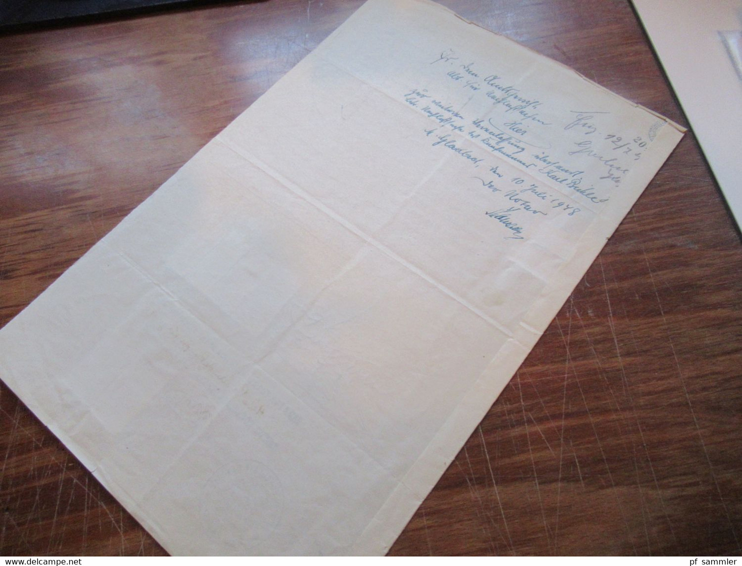 1948 Dokument mit Fiskalmarken / Revenues Brasilien und Consular Service GB / British Consulate General Sao Paulo