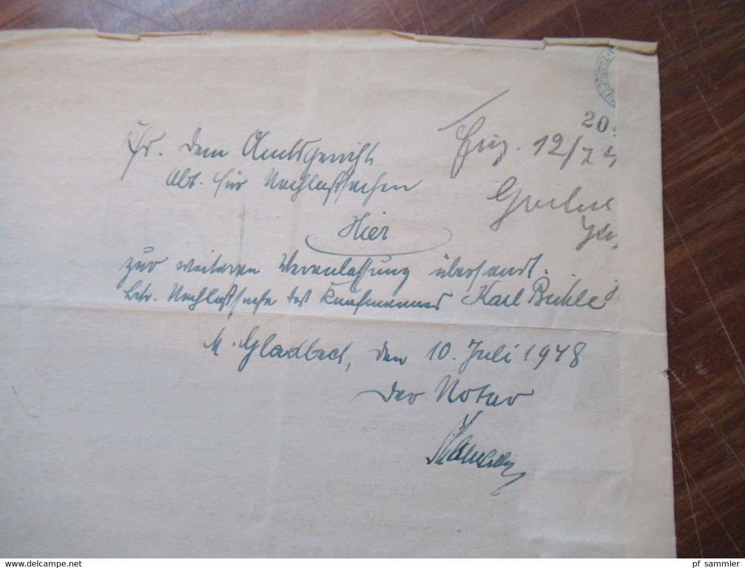 1948 Dokument mit Fiskalmarken / Revenues Brasilien und Consular Service GB / British Consulate General Sao Paulo